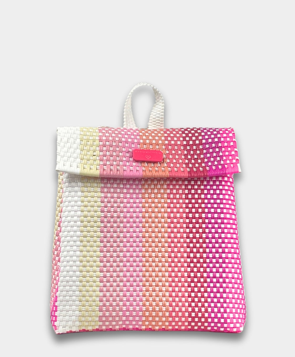 Maria Victoria | Coral BK | Upcycled, Handwoven, Backpack display picture 3